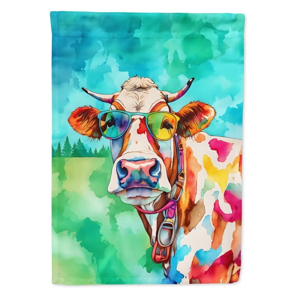 Hippie Animal Cow House Flag