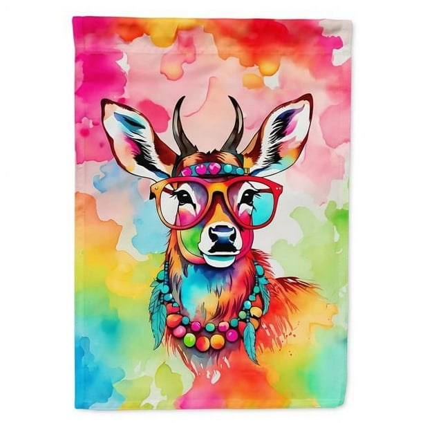 Hippie Animal Deer Garden Flag 11.25 in x 15.5 in