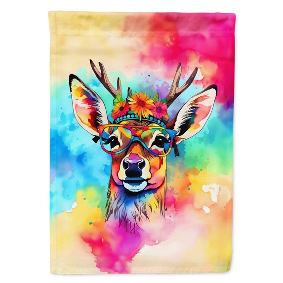 Hippie Animal Deer House Flag