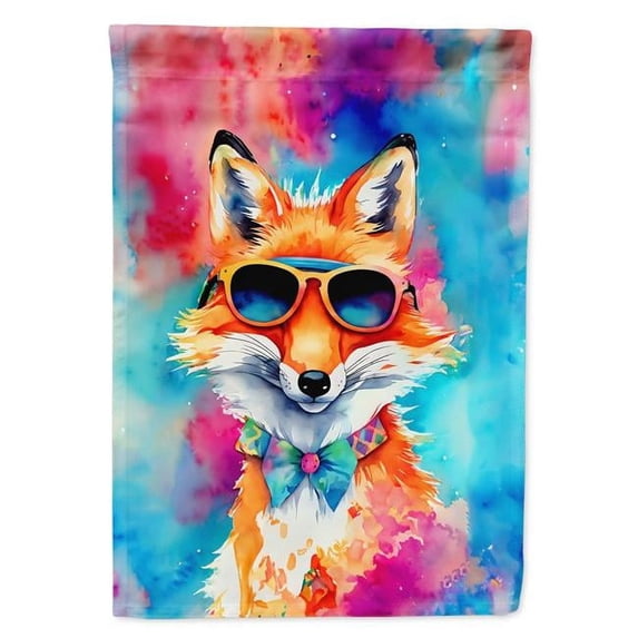 Hippie Animal Fox Garden Flag 11.25 in x 15.5 in