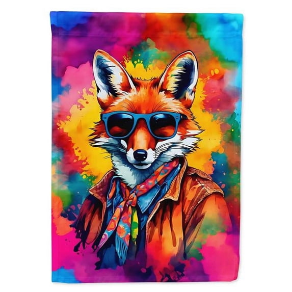 Hippie Animal Fox Garden Flag 11.25 in x 15.5 in