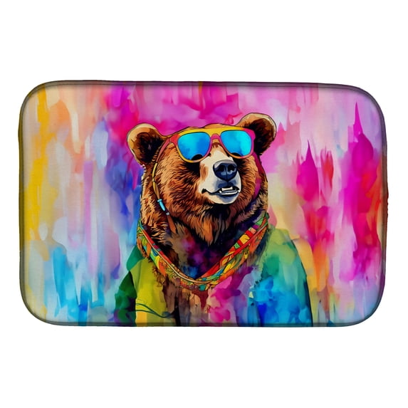 Hippie Animal Grizzly Bear Dish Drying Mat 14 in x 21 in