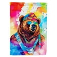 thumbnail image 1 of Hippie Animal Grizzly Bear House Flag 28 in x 40 in, 1 of 5