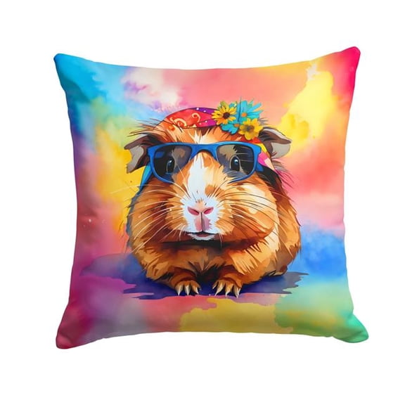 Hippie Animal Guinea Pig Throw Pillow 18 in x 18 in
