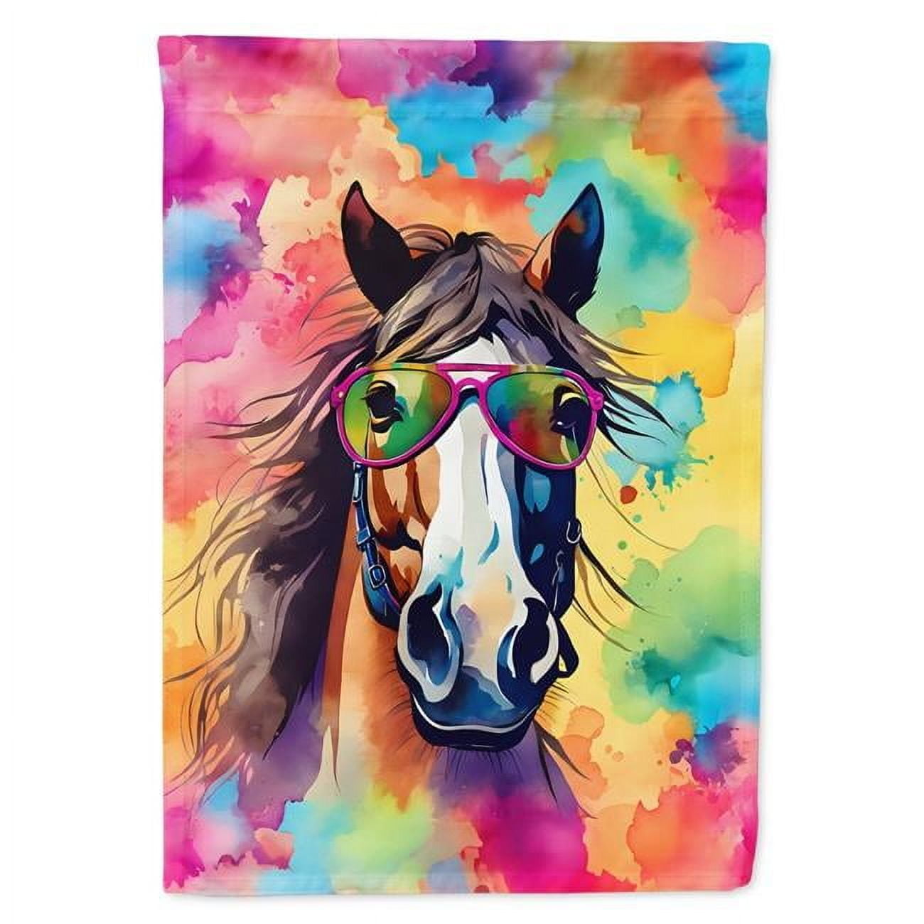 Hippie Animal Horse Garden Flag 11.25 in x 15.5 in