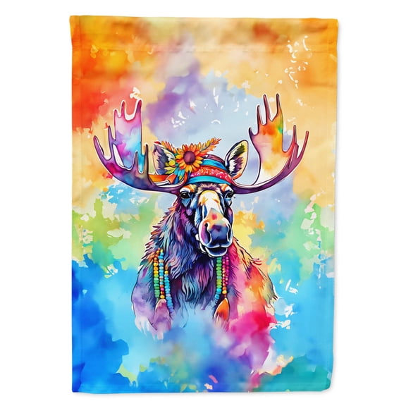 Hippie Animal Moose House Flag