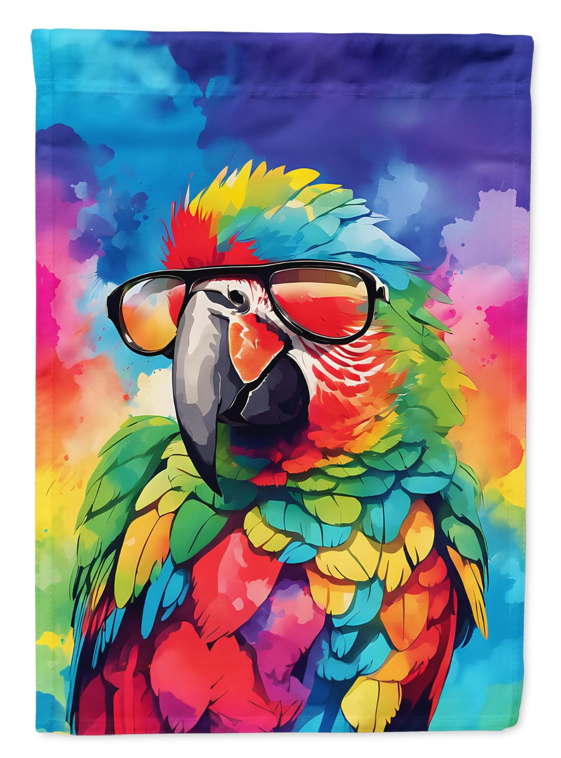Hippie Animal Parrot Garden Flag 11.25 in x 15.5 in