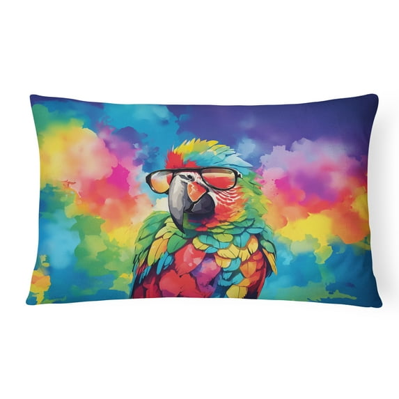 Hippie Animal Parrot Throw Pillow 12 in x 16 in