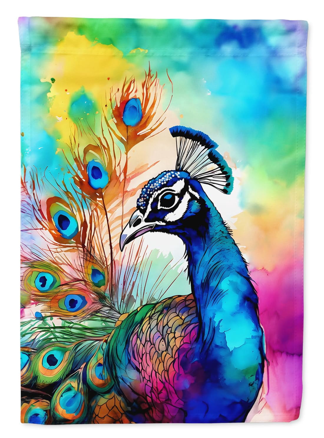 Hippie Animal Peacock House Flag 28 in x 40 in