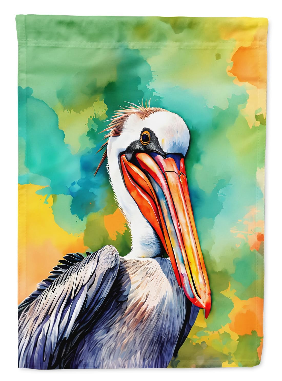 Hippie Animal Pelican Garden Flag 11.25 in x 15.5 in