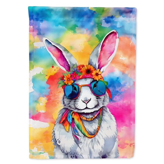 Hippie Animal Rabbit House Flag