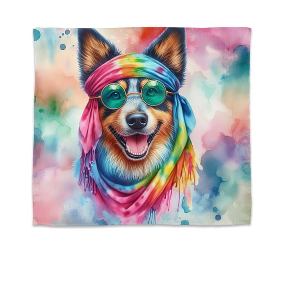 Hippie Australian Cattle Dog Portrait Watercolor Tie-Dye Vintage Styles Tapestry Heeler Lover Gifts Wall Hanging Backdrop Home Decor - 00014