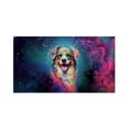thumbnail image 1 of Hippie Australian Shepherd Portrait oil painting Watercolor Tie-dye Vintage Doormat Aussie Dog Lover Gifts Indoor Outdoor Welcome Mat - 00015, 1 of 5