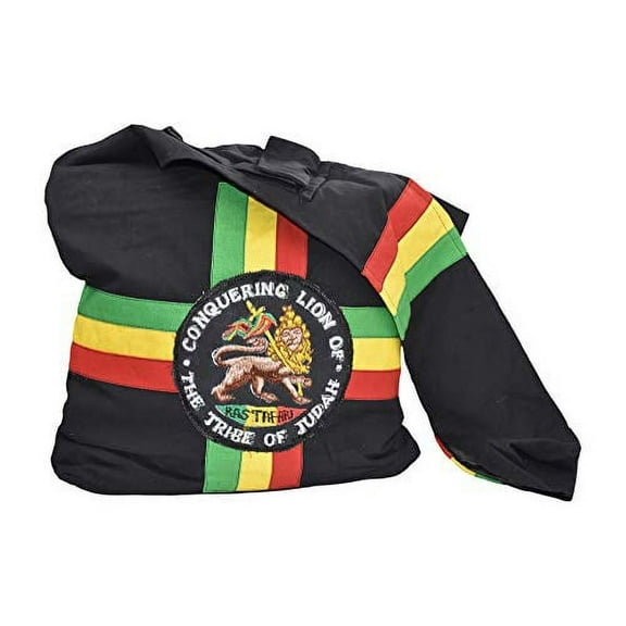 Hippie Bag - Boho Bag - Hobo Hippie Purse - Indie Style Hippie Crossbody Bag - Bohemian Sling Shoulder Bag by Mandala Crafts, Rasta Lion