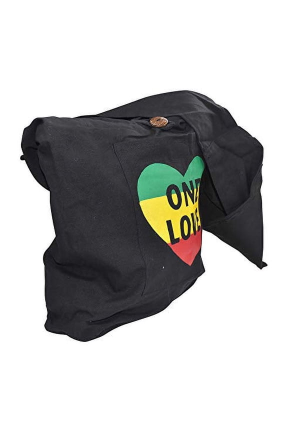 Hippie Bag - Boho Bag - Hobo Hippie Purse - Indie Style Hippie Crossbody Bag - Bohemian Sling Shoulder Bag by Mandala Crafts, Rasta One Love