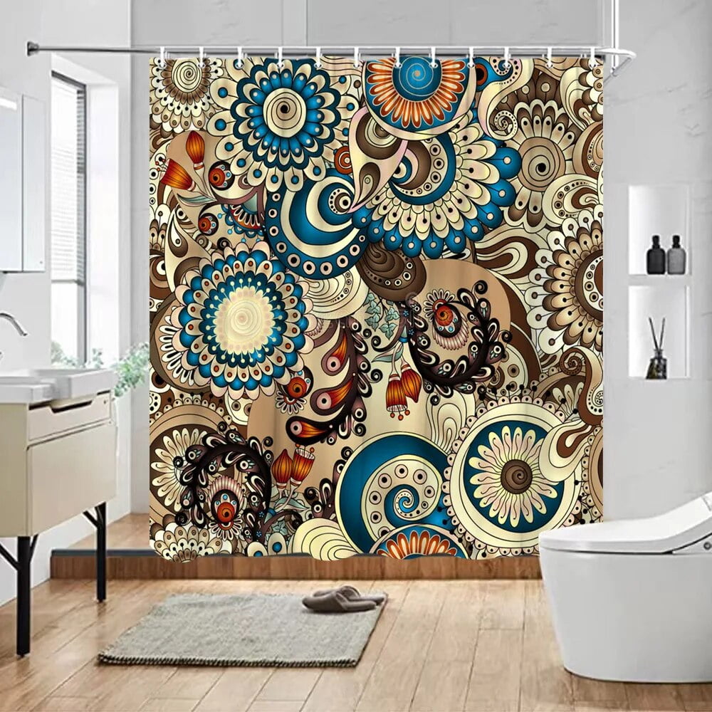 Hippie Bohemian Shower CurtainS Moroccan Ethnic Decor Shower Curtain ...