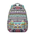 thumbnail image 1 of Hippie Boho Daypack for Women - Tribal Print Backpack with Laptop Sleeve, Large Capacity for Books & Essentials, Durable for Campus & Commuting, 1 of 6