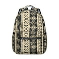 thumbnail image 1 of Hippie Boho Laptop Backpack - 17" Spacious Compartment, Vintage Tribal Print, Durable College Daypack for Women, Perfect for Dorm & Library, 1 of 6