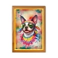 thumbnail image 1 of Hippie Boston Terrier Portrait Watercolor Tie-Dye Vintage Styles Acrylic Plaque with Wood Photo Frame Box Gentleman Dog Lover Gifts Light Box - 00014, 1 of 5