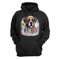 thumbnail image 1 of Hippie Boxer Portrait Watercolor Tie-Dye Vintage Styles Hoodie Unisex Merch Hoodies Boxers Dog Lover Gifts Idea - 00014, 1 of 6