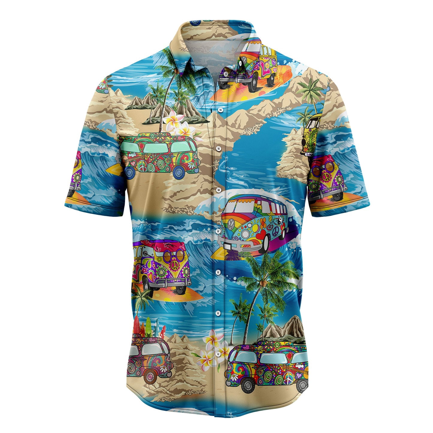 Hippie Bus Aloha Hawaiian Shirt