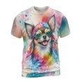 thumbnail image 1 of Hippie Chihuahua Portrait Watercolor Tie-Dye Vintage Styles All Over Print 3D Shirt Unisex Merch Dog Lover Gifts Idea - 00014, 1 of 6