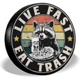 thumbnail image 1 of Hippie Here Comes The Sun Size 15 Premium PVC Leather Spare Tire Cover, Universal Fit for RV Jeep Camper Trailer, Dustproof, Waterproof Jeep Tire Cover with No Camera Hole, 1 of 10
