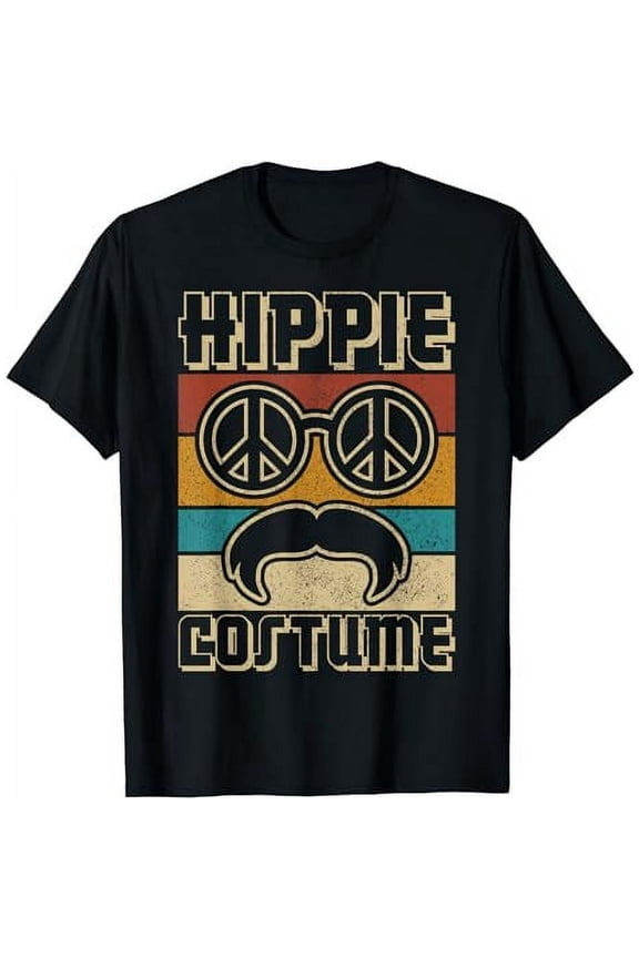 Hippie Costume Outfit Hippy Costume 60s Theme Party Mens 70s T-Shirt