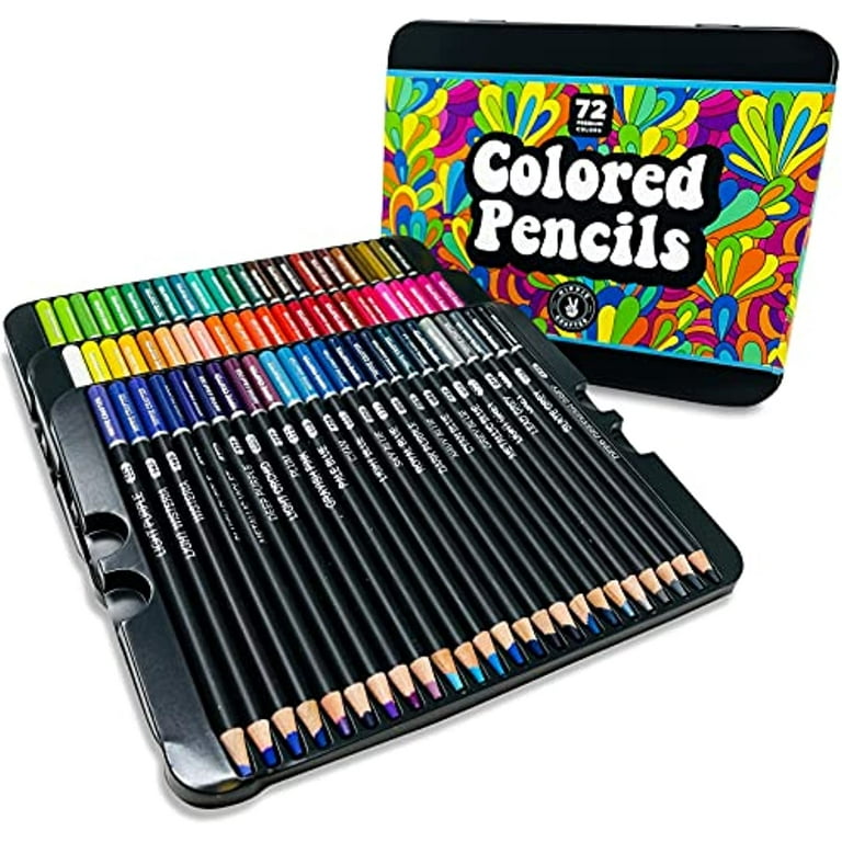 Hippie Crafter 72 Colored Pencils for Artists Professional Coloring Pencil  Colors for Adults Art