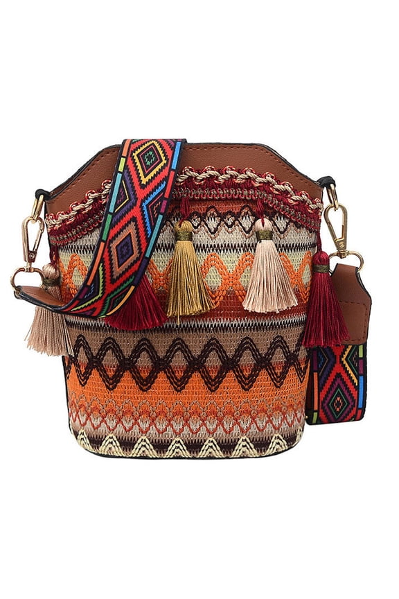 Hippie Crossbody Bags Women Embroidery Shoulder Handbags for Dating Vacation Coffee
