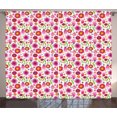 thumbnail image 1 of Ambesonne Hippie Curtains 2 Panel Set, Sixties Peaces, 108" x 90", Multicolor, 1 of 3