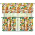 thumbnail image 1 of Hippie Daisy Flowers Kitchen Curtains and Valances Set Rod Pocket Tier Curtains 3-Piece House Decor Curtains for Living Room Bedroom Bathroom Easy to Install, 1 of 1
