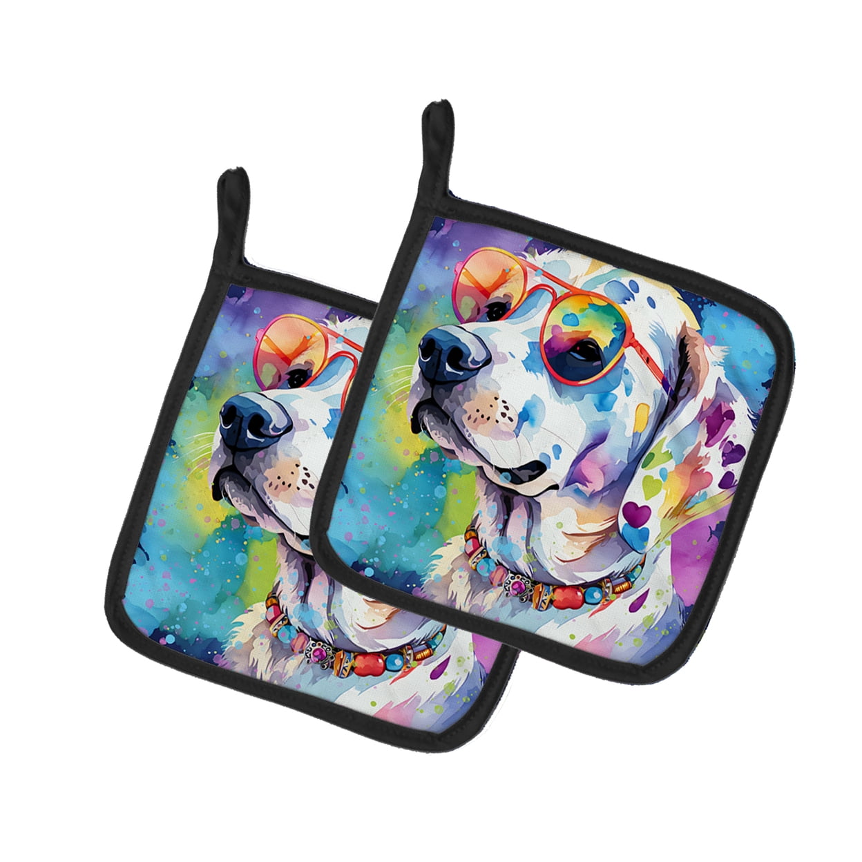 Hippie Dawg Pair of Pot Holders