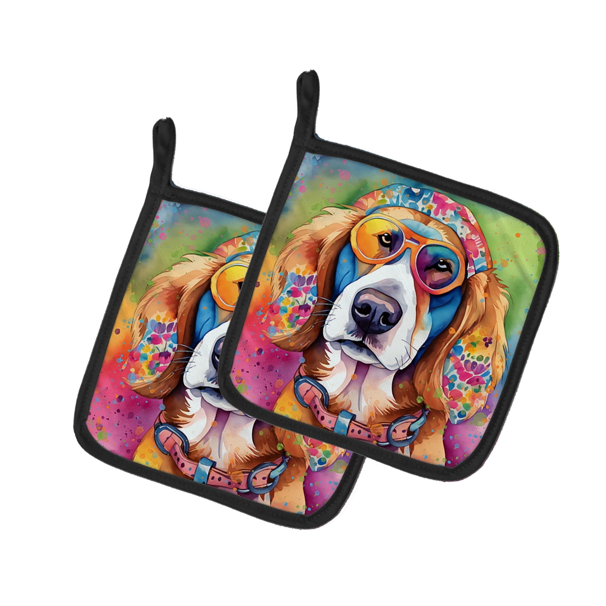 Hippie Dawg Pair of Pot Holders
