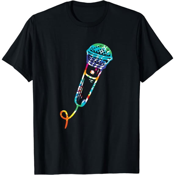 Hippie Daze Tie Dye Microphone DJ Music Singer Comedian T-Shirt