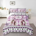 thumbnail image 1 of Hippie Dreamcatcher Bedding Queen Size Hot Pink Ombre Comforter Set Queen,Purple Butterfly Duvet Insert Watercolor Gradient Quilt Set,Exotic Style Tribal Aztec Bedding Comforters & Sets, 1 of 7