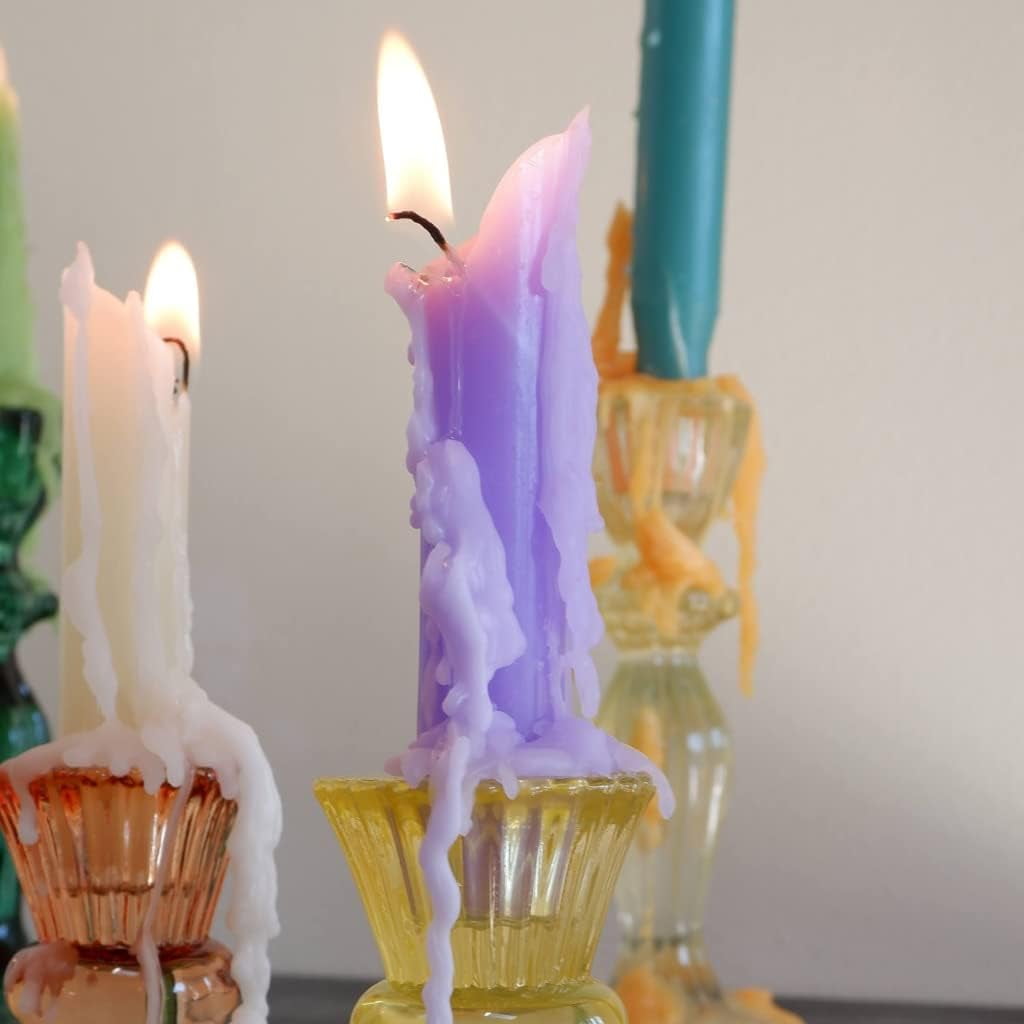 Hippie Drippy Drip Candles Pack Of 22 Dripping Taper Candles Wine