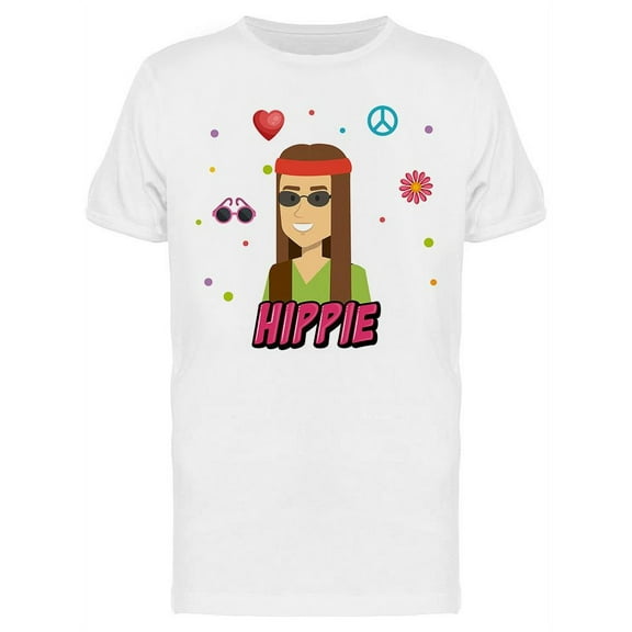 Hippie Dude T-Shirt Men -Image by Shutterstock, Male Medium