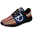 thumbnail image 1 of Hippie Ethnic Peace Shoes Sneakers for Women Men Black Size 8, 1 of 7