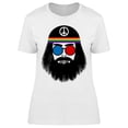 thumbnail image 1 of Hippie Face Bicolor Sunglasses T-Shirt Women -Image by Shutterstock, Female Large, 1 of 2