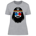 thumbnail image 1 of Hippie Face Bicolor Sunglasses T-Shirt Women -Image by Shutterstock, Female Medium, 1 of 2