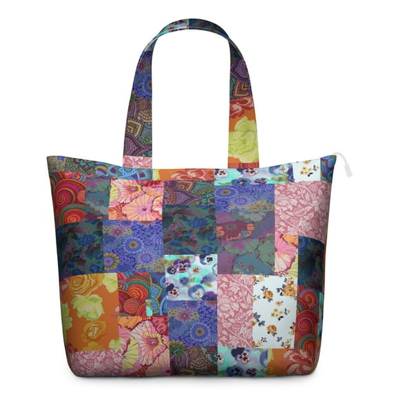 Hippie Floral Bohemian Style Travel Tote, Spacious Carry-On Bag with Reinforced Handles, Boho Chic for Moms