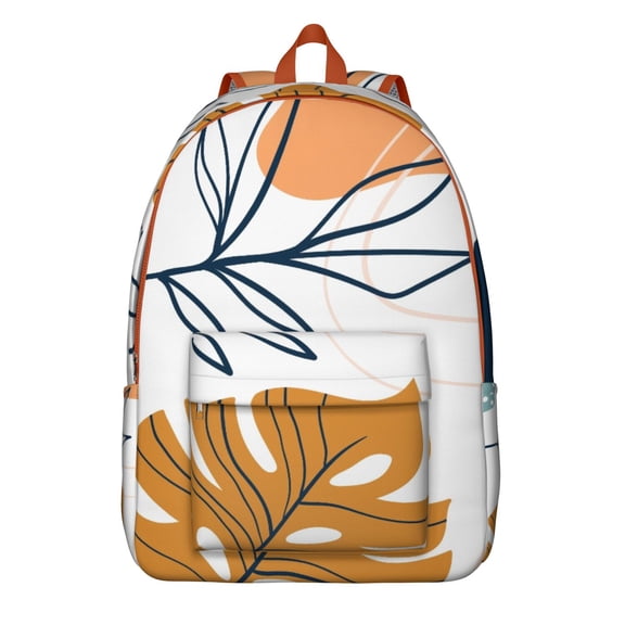 Hippie Floral School Backpack, Casual Daypack with Water-Resistant Fabric and Multi-Compartment for Daily Use