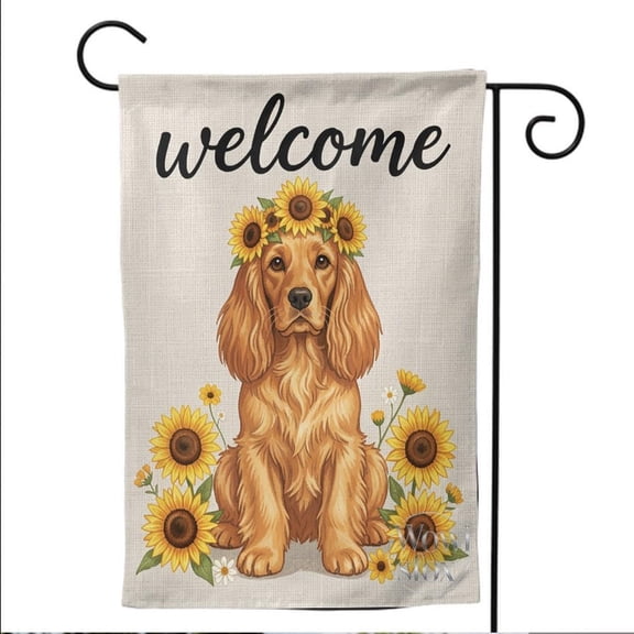Hippie Flower Van Welcome Boho Floral Peace Garden Flag 12 x 18 Inch Double Sided Burlap Outdoor Decor