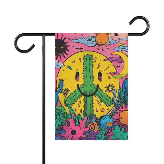 Hippie Funny Style Flag, Hippie Sign Flag, Peace Home Decor ID-0229-Y5WH