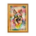 thumbnail image 1 of Hippie German Shepherd Portrait Watercolor Tie-Dye Vintage Styles Acrylic Plaque with Wood Photo Frame Box Alsatian Dog Lover Gifts Light Box - 00014, 1 of 5
