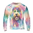 thumbnail image 1 of Hippie Goldendoodle Portrait Watercolor Tie-Dye Vintage Styles All Over Print 3D Sweatshirt Unisex Merch Doodle Dog Lover Gifts Idea - 00014, 1 of 6