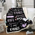 thumbnail image 1 of Hippie Graffiti Fuzzy Sherpa Blanket Dance Life Fleece Throw Blanket Soft Cozy Fluffy Plush Blanket for Girls 30"x40", 1 of 6