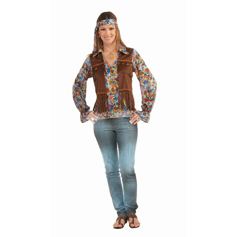 Forum Novelties Women's Generation Hippie Groovy Costume Set, Multi, One  Size