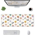 thumbnail image 1 of Hippie Halloween Beige -Mouse Pad, Big Desk Mat, Extended Gaming Mouse Pad, Mouse Mat with Non-Slip Rubber Base ＆ Stitched, 31.5 X 11.8 in Large Desk Pad for Keyboard, Mouse, Home and Office, 1 of 1